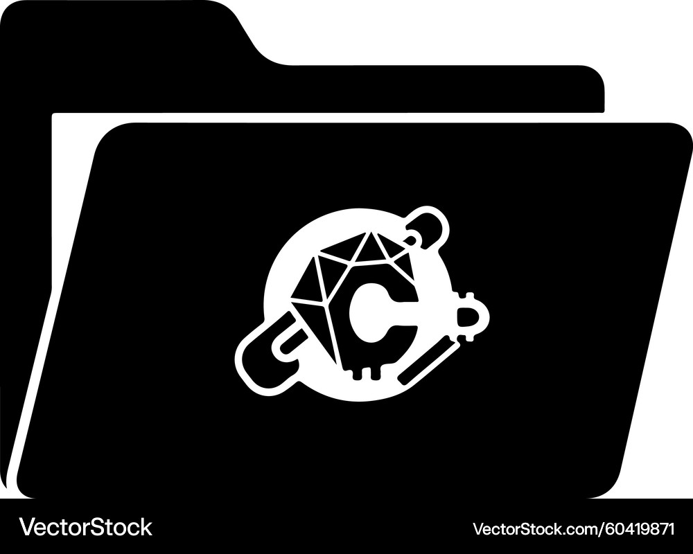 Cryptocurrency Folder Icon – Royalty-Free Vector | VectorStock