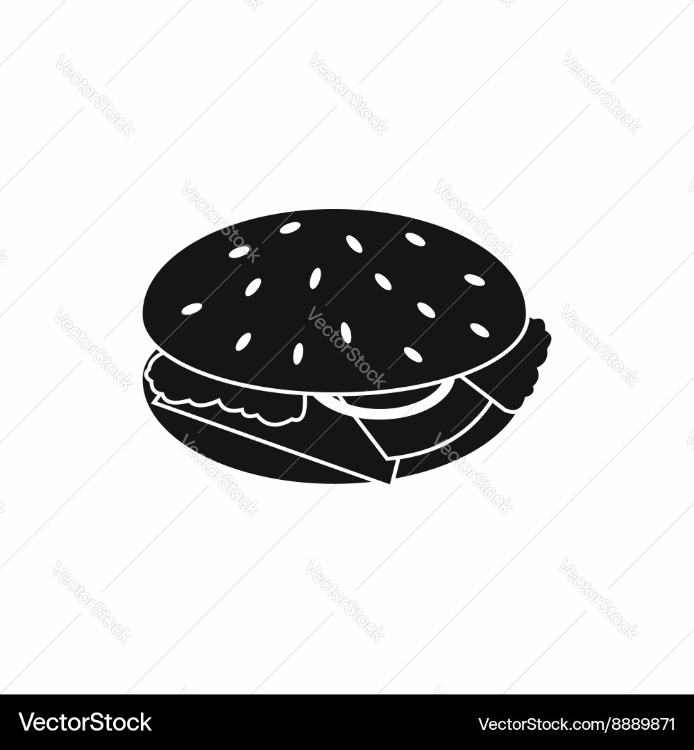 Hamburger icon in simple style vector image