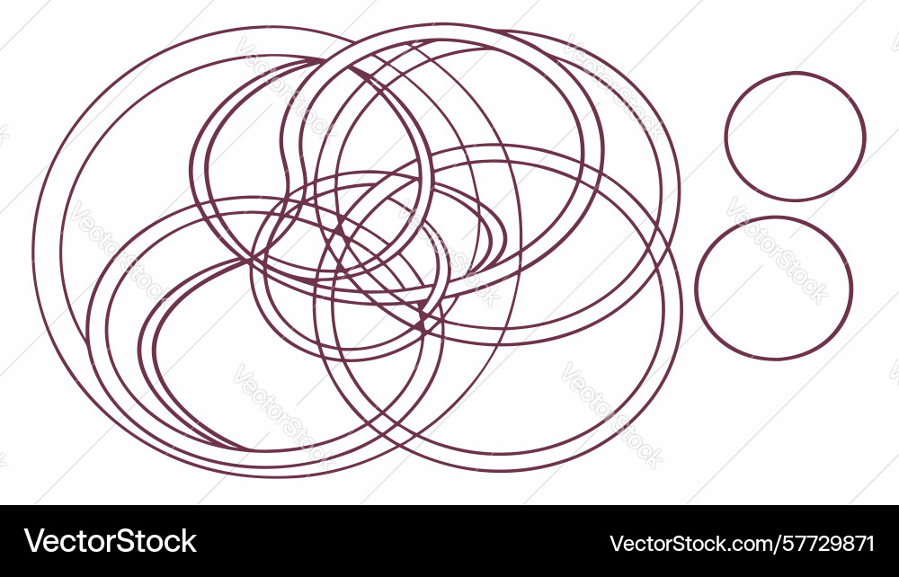 Intersecting linear Kreise abstraktes Design vektorbild