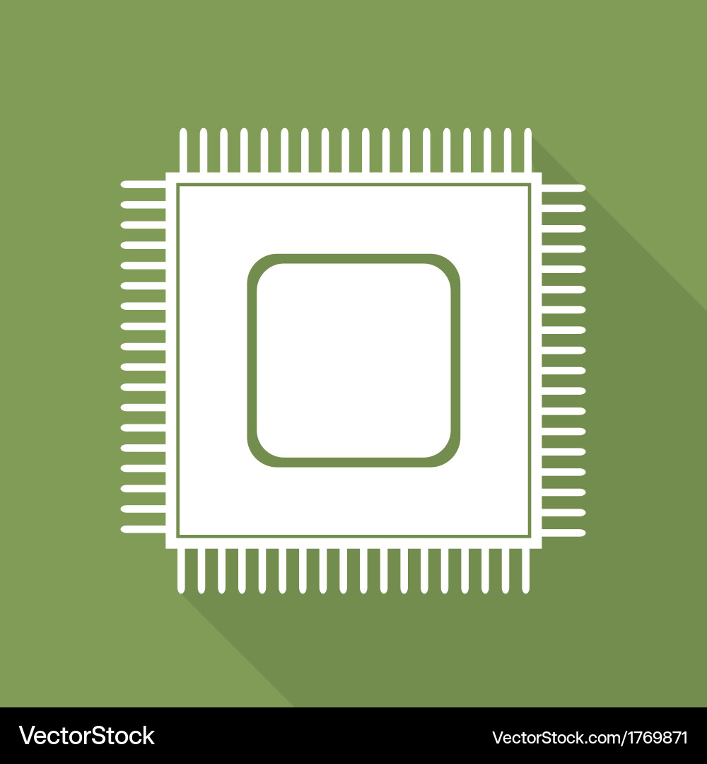 Microchip web icon vector image