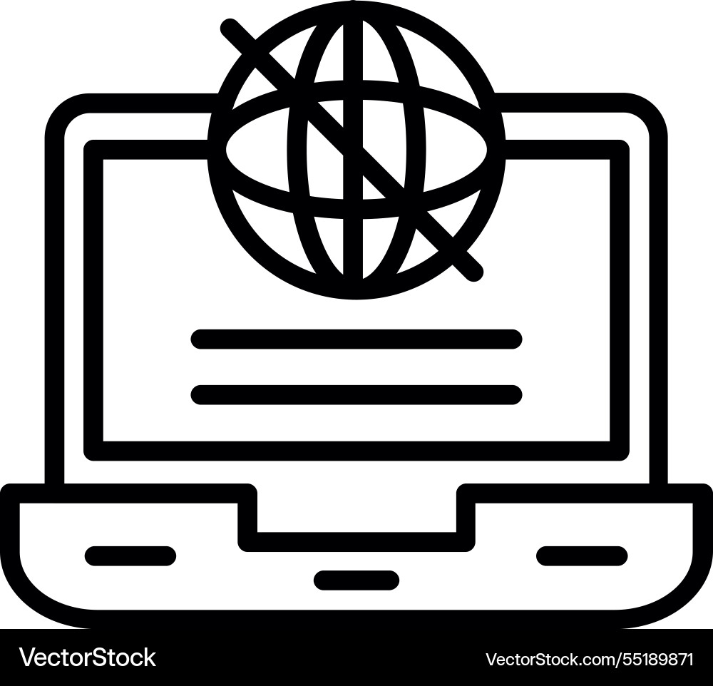 Offline line icon design Vector Image