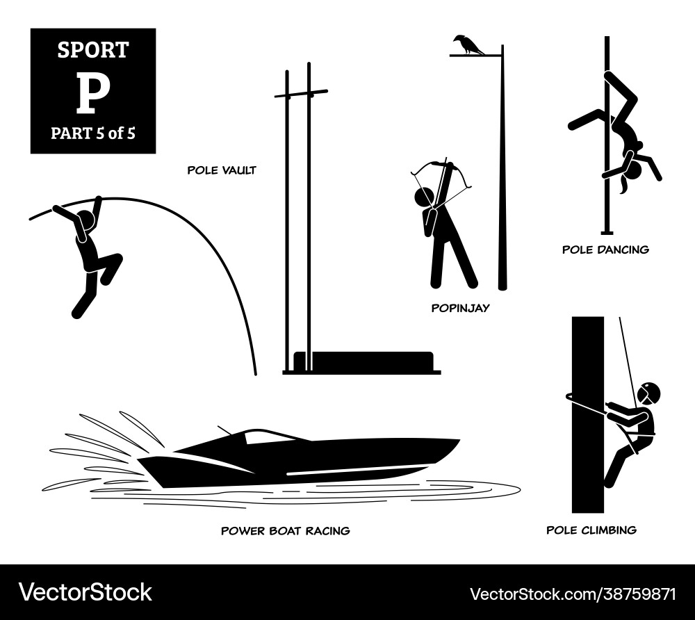 Sport Spiele alphabet p icons pictograph pole vault Sport Spiele alphabet p icons pictograph pole vault vektorbild