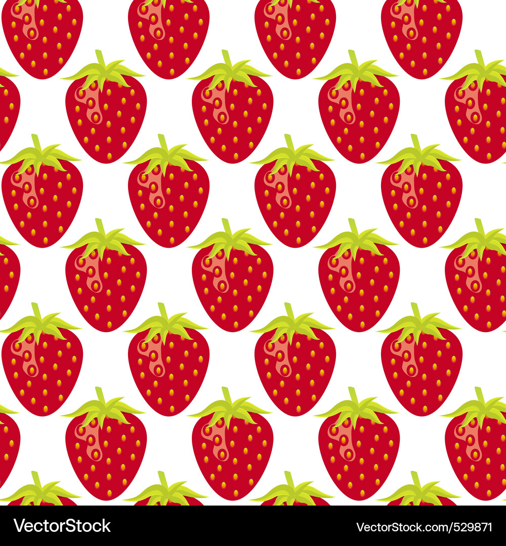 Strawberry seamless pattern Vector Image