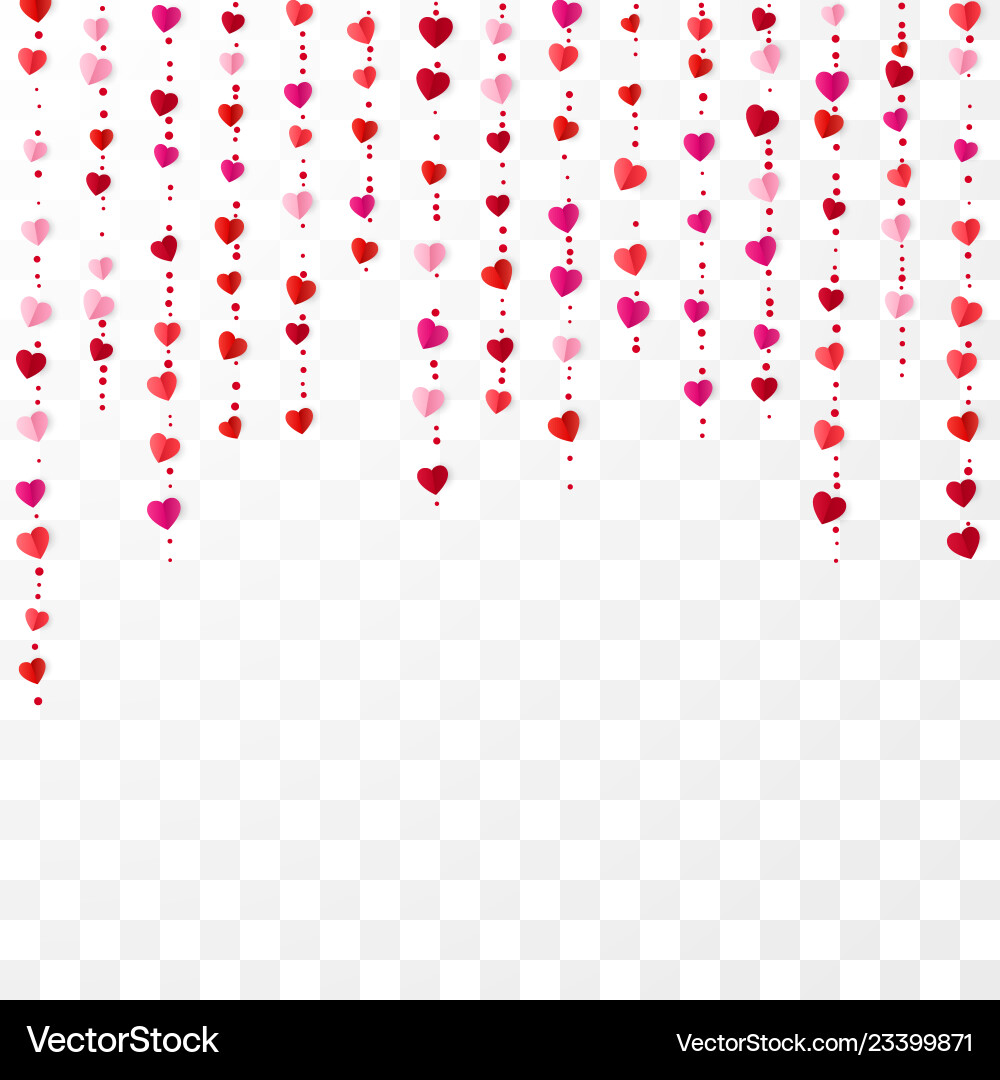 Vertical colorful heart garlands valentines day Vertical colorful heart garlands valentines day vector image