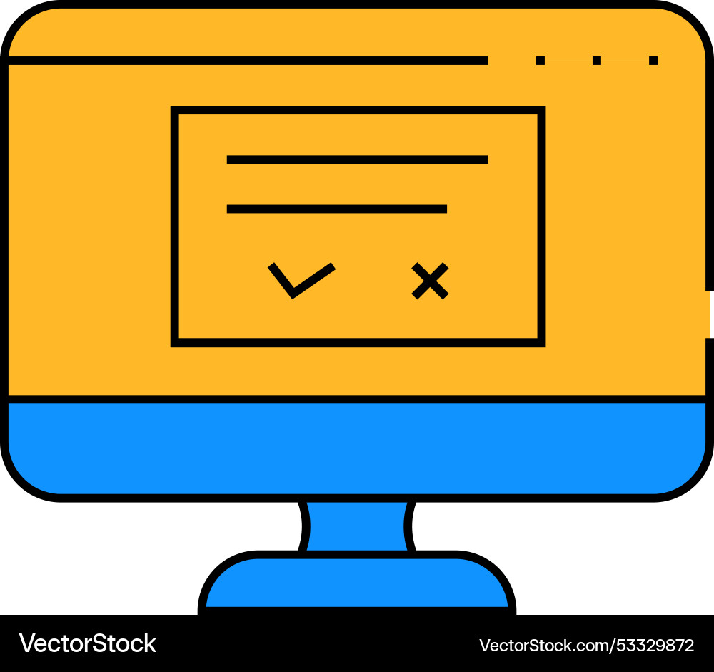 Accept or reject request of operating system icon vector image