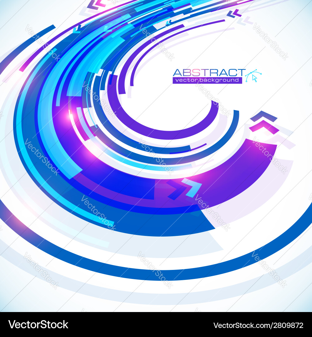 Blue abstract futuristic curve background Vector Image