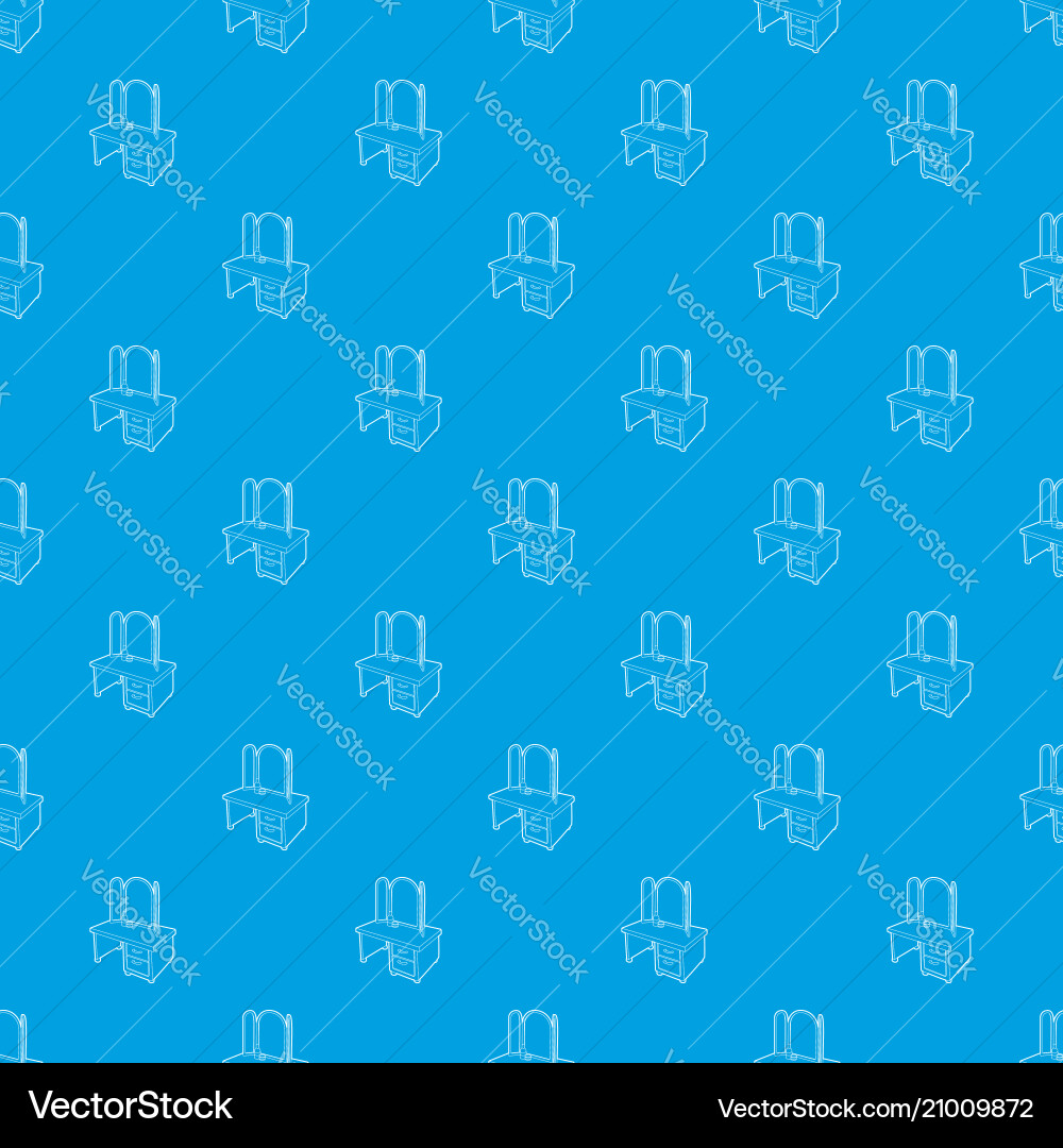 Dressing table with a mirror pattern Dressing table with a mirror pattern vector image