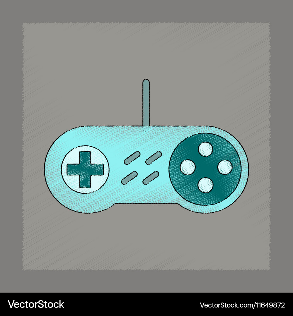 Flat shading style icon game joystick Vector Image