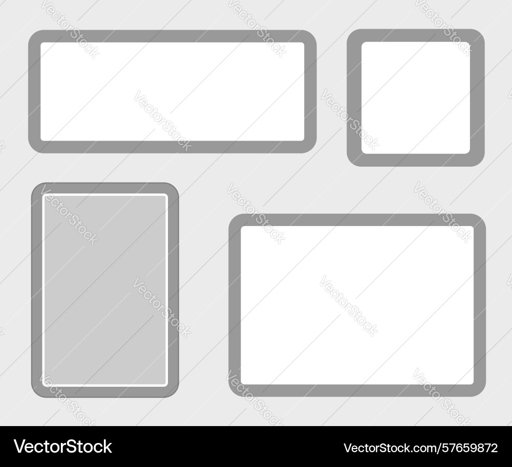 Mock up shapes set blank template Mock up shapes set blank template vector image