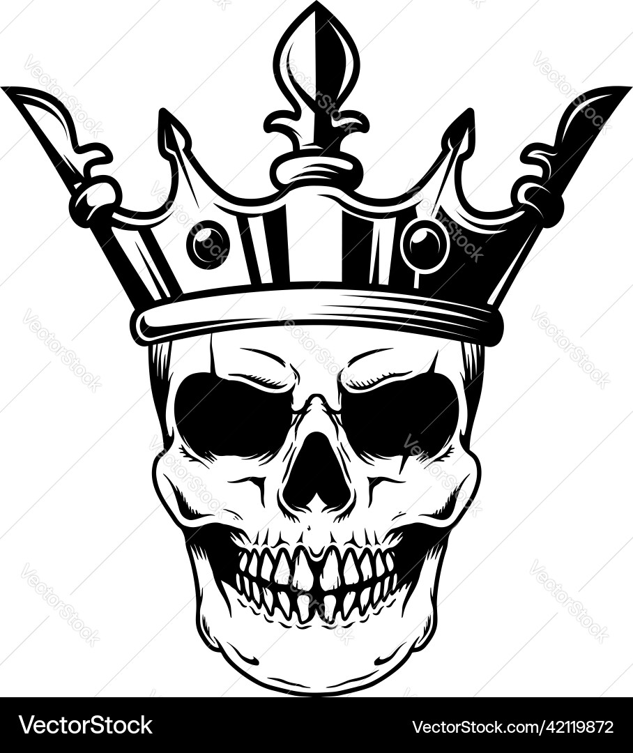 Totenkopf mit Kingsize-Designelement für Logo Totenkopf mit Kingsize-Designelement für Logo vektorbild