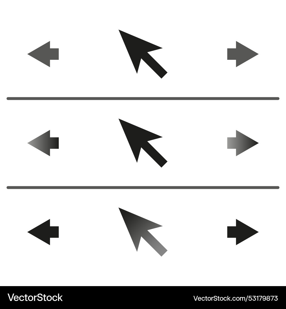 Cursors icon computer arrows set eps 10 Cursors icon computer arrows set eps 10 vector image