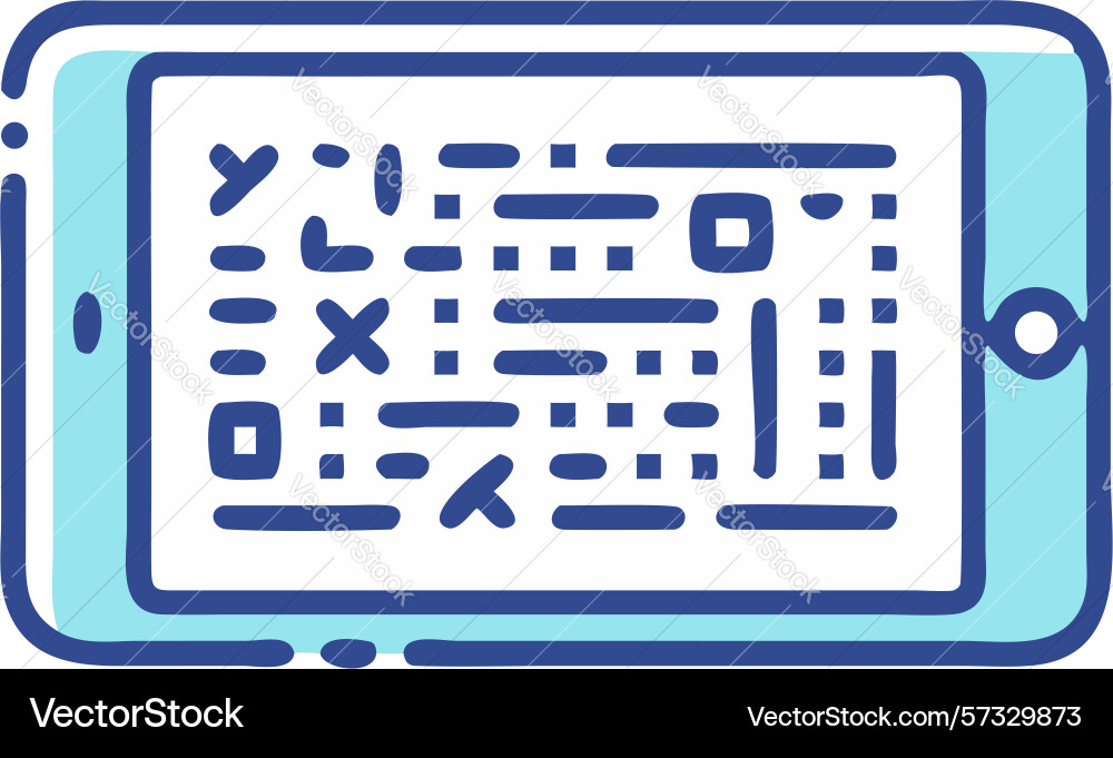 Digital tablet with circuit board - electronics vector image