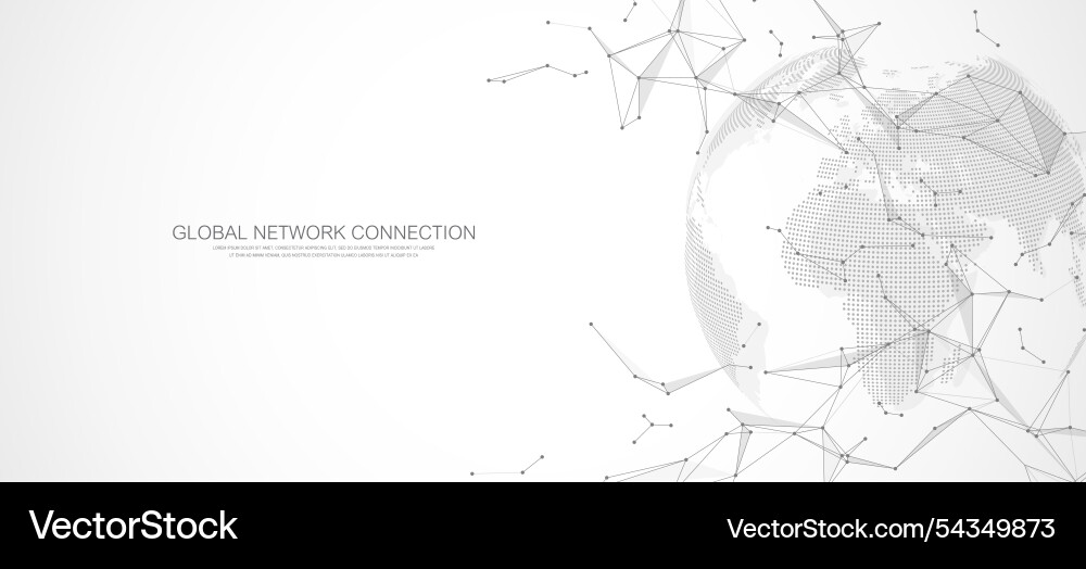 Global network connection banner design template Global network connection banner design template vector image