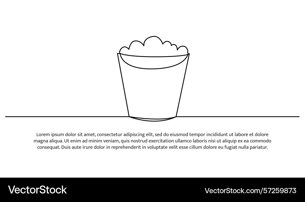 One line detergent foam in the bucket abstract One line detergent foam in the bucket abstract Vector Image