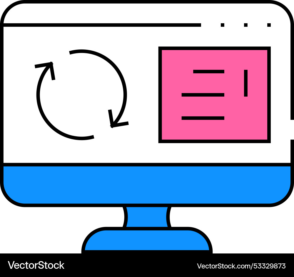 Update operating system icon color vector image