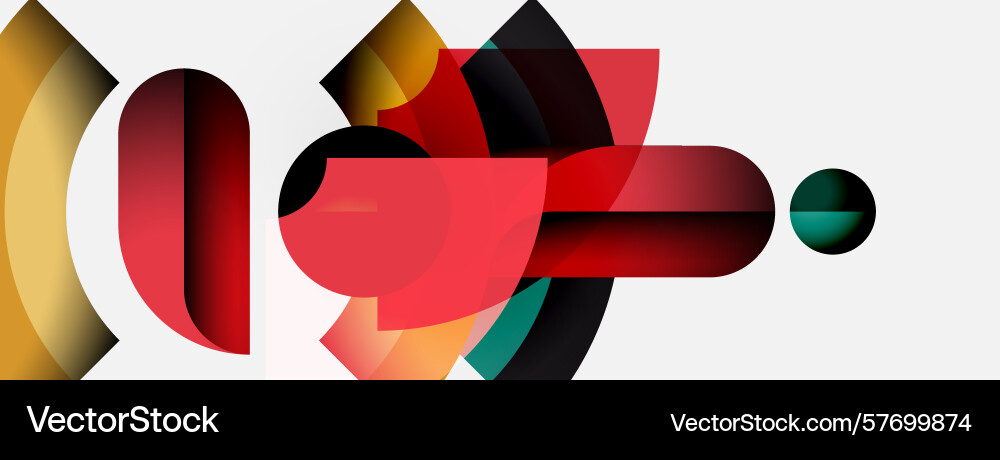 Abstract composition featuring overlapping shapes Abstract composition featuring overlapping shapes Vector Image