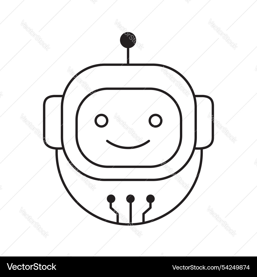 Ai robot automation avatar technology icon design Vector Image