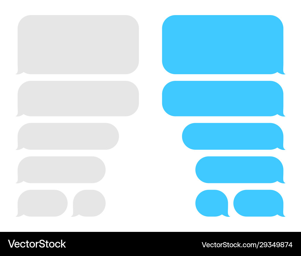 Chat Message Bubbles - UI Concept Vector Image