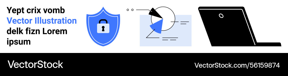 Data security and analytics with secure shield Data security and analytics with secure shield Vector Image