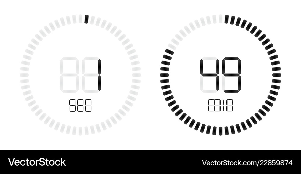 Digital Stopwatch Timer - Countdown Display vector image