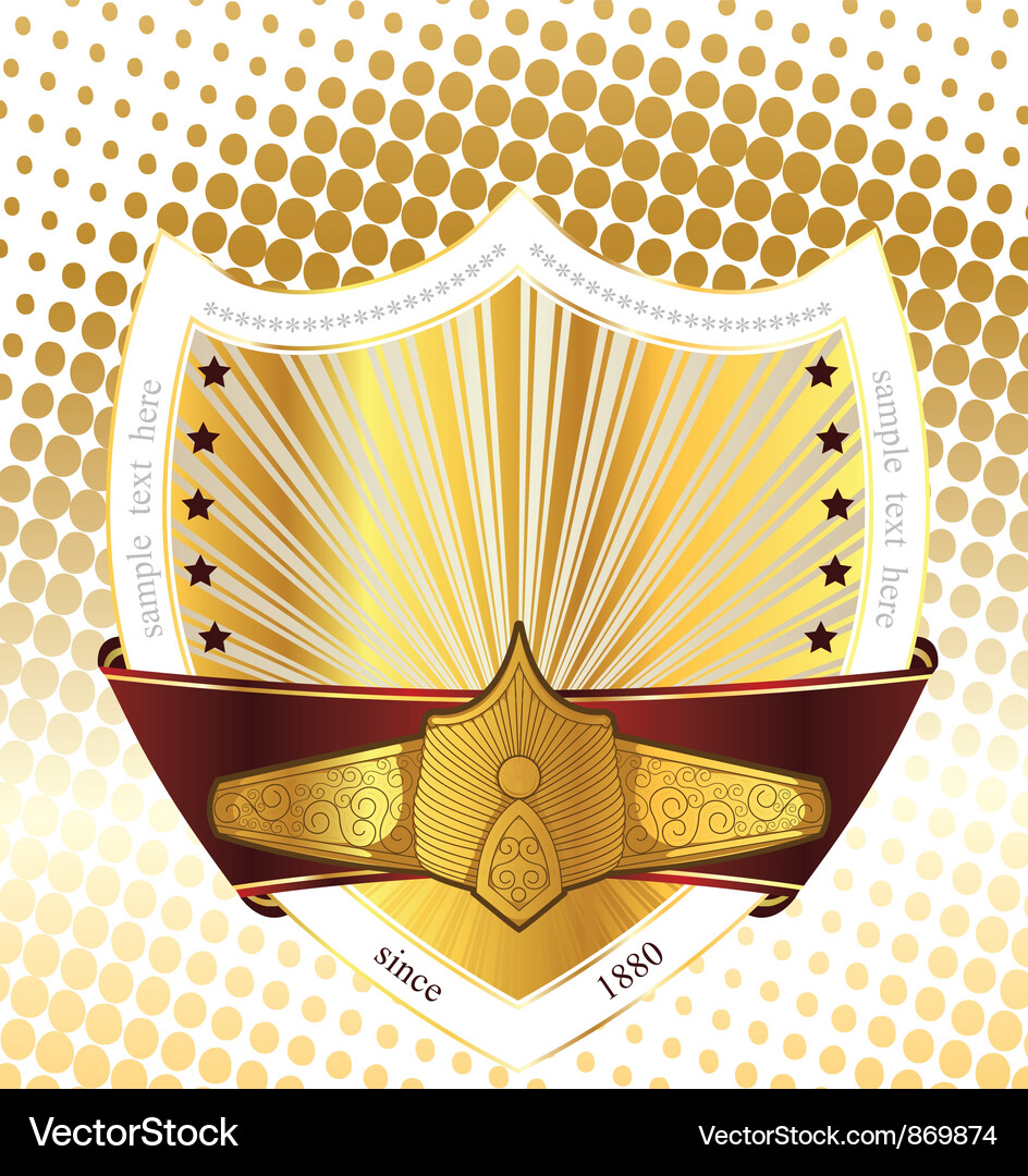 Label with halftone background Vector Image