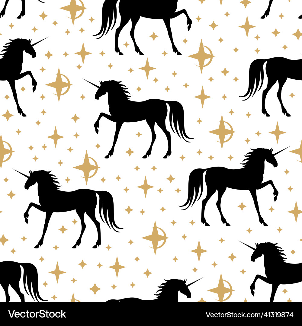 Magical Unicorn Sparkle Pattern vector image