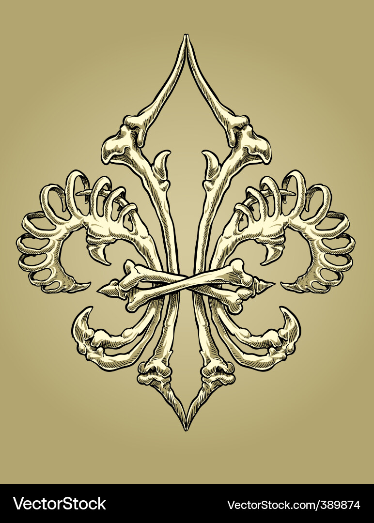 Memento Fleur de Lys vector image