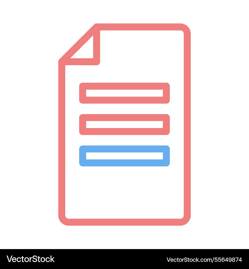 Minimalist document icon for web design projects vector image