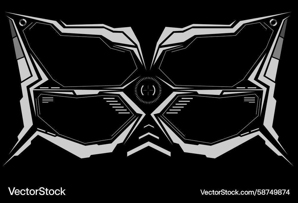 Sci-Fi HUD Interface Screen Vector Image