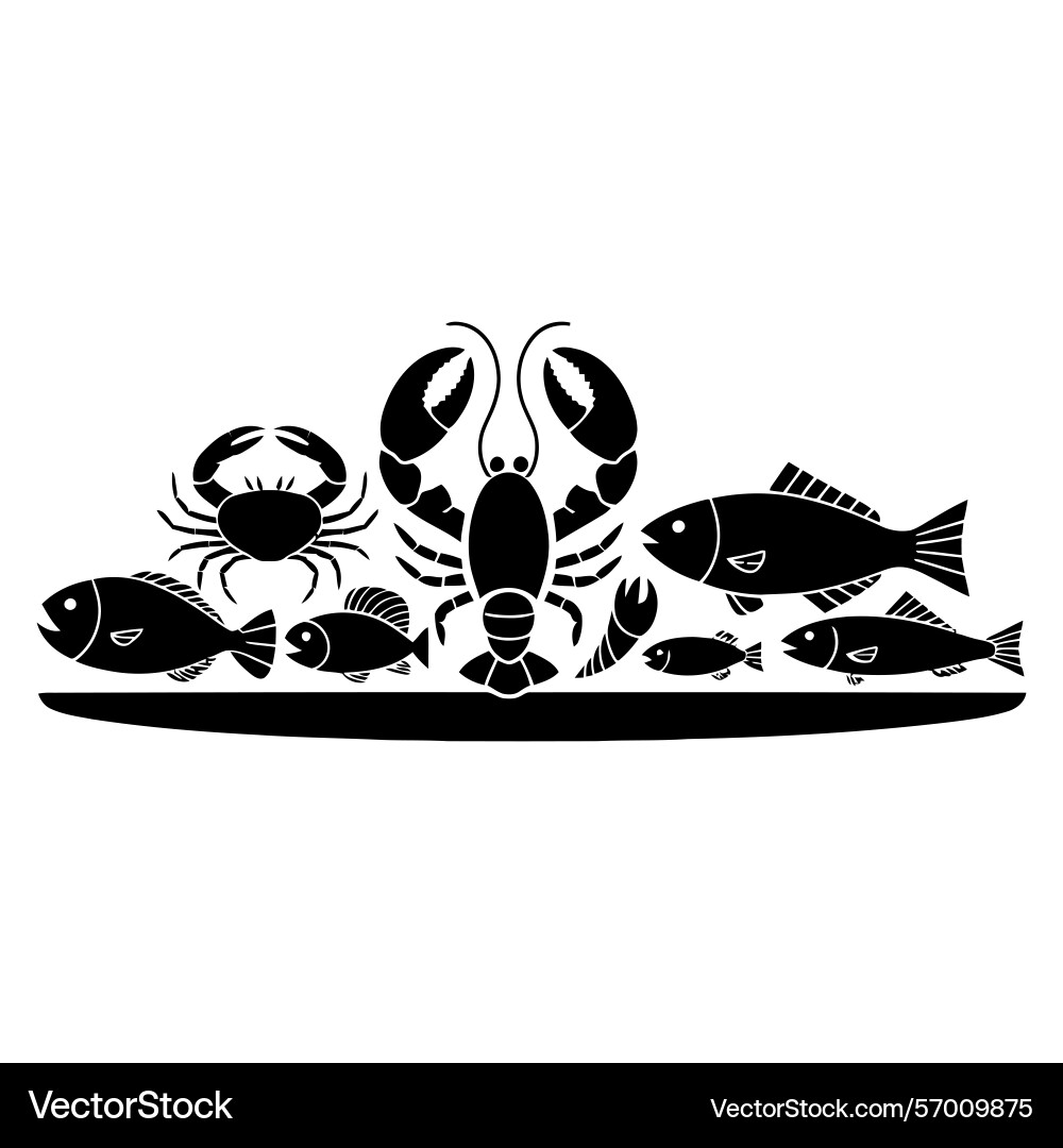 Catch of the day script silhouette vector image