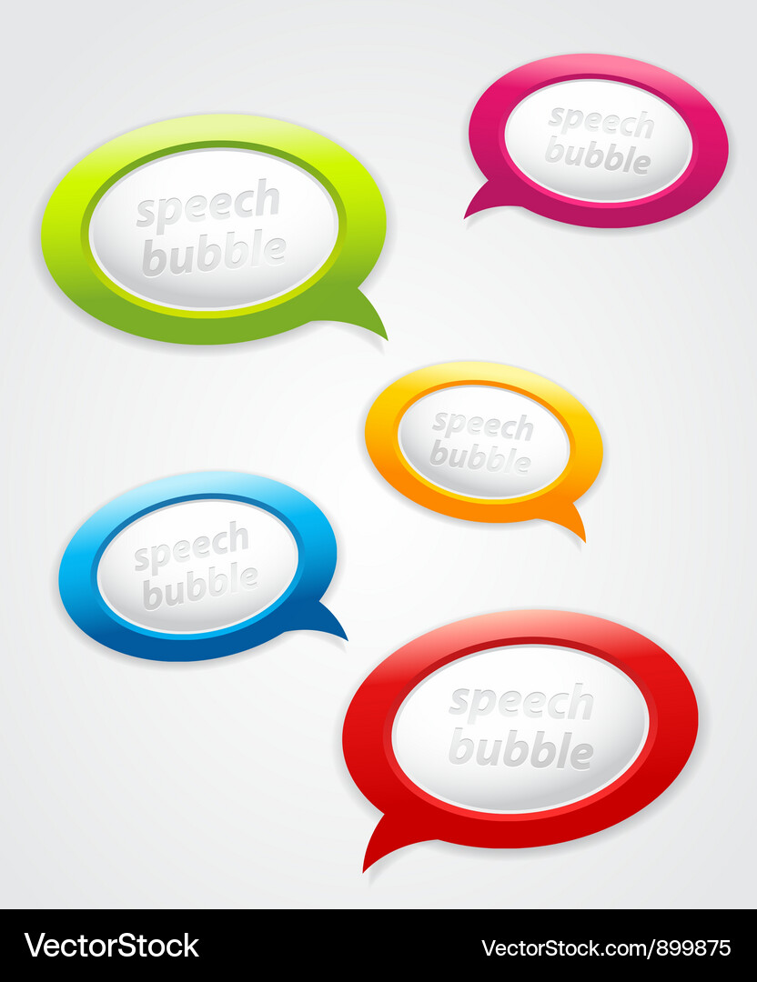 Colorful Speech Bubbles Vector Image