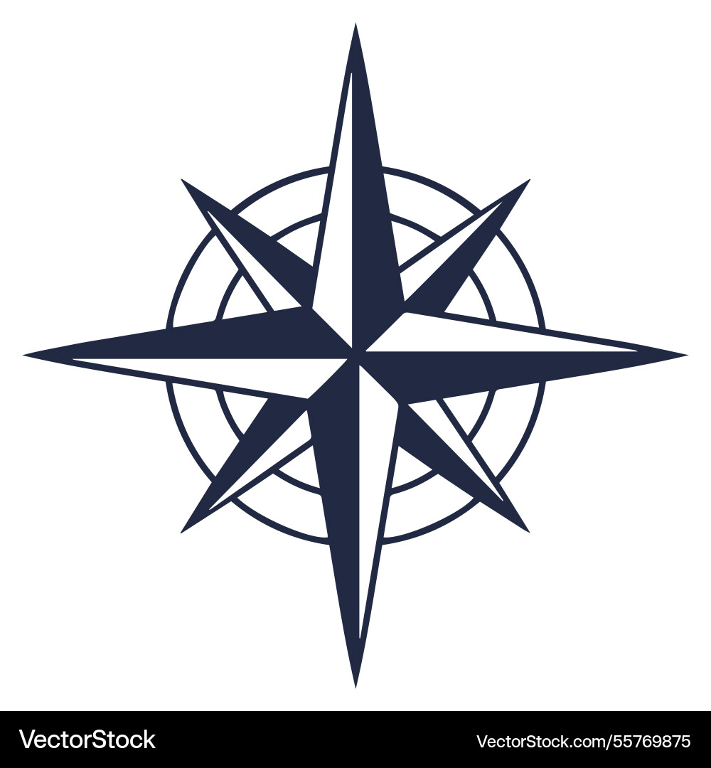 Compass design with eight points showing direction Compass design with eight points showing direction vector image