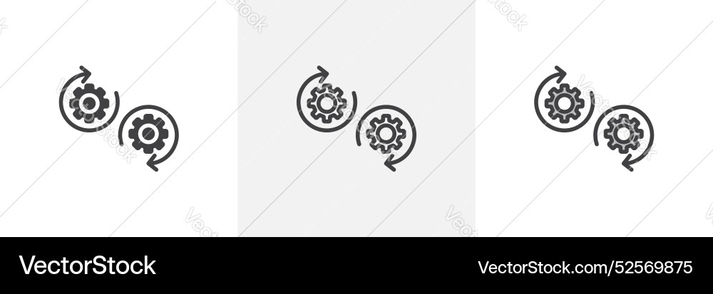 Devops icon set on white background Devops icon set on white background vector image