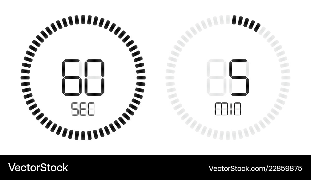 Digital Stopwatch Timer Countdown vector image