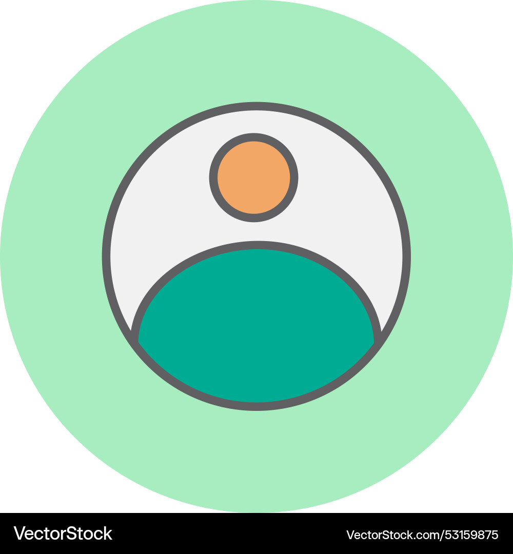 Log in line filled circle icon vector image