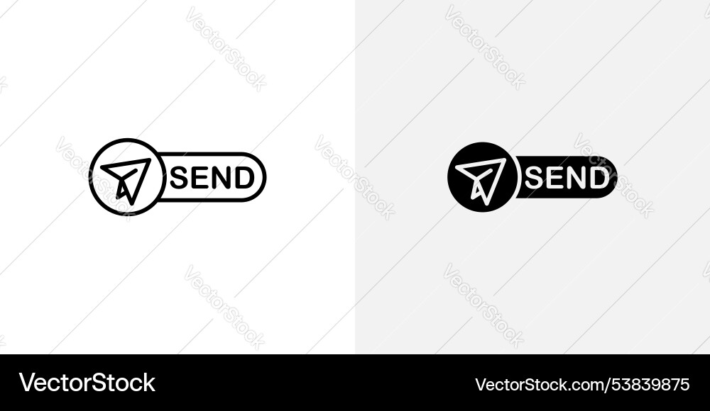 Send icon set Royalty Free Vector Image - VectorStock