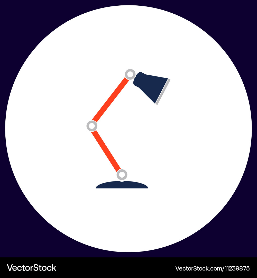Table lamp computer symbol Vector Image