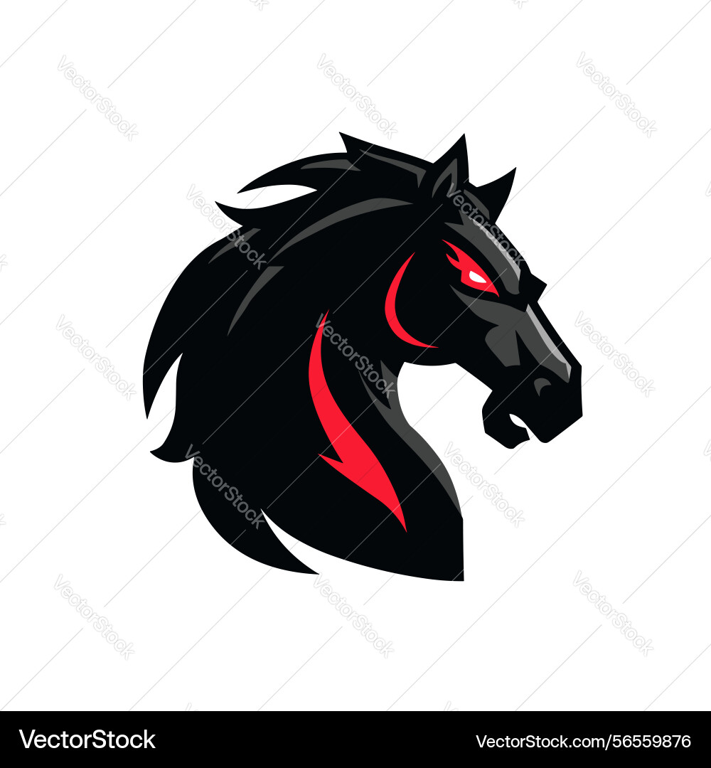 Esports logo with horse design Vector Image
