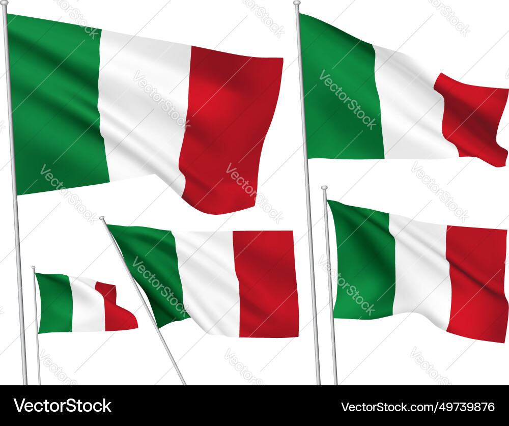 Flaggen von Italy Flaggen von Italy vektorbild