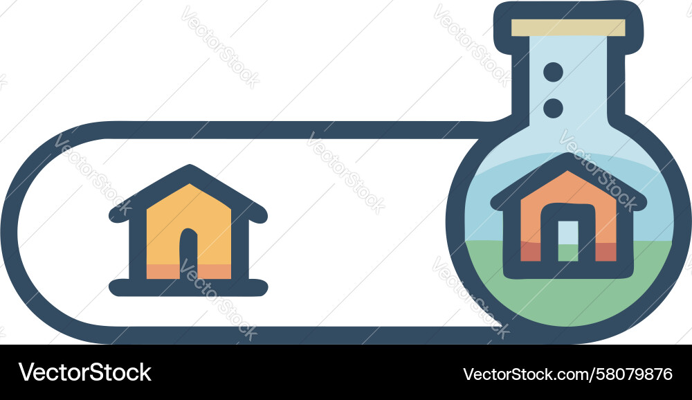 Home Science Flask Experiment Vector Image