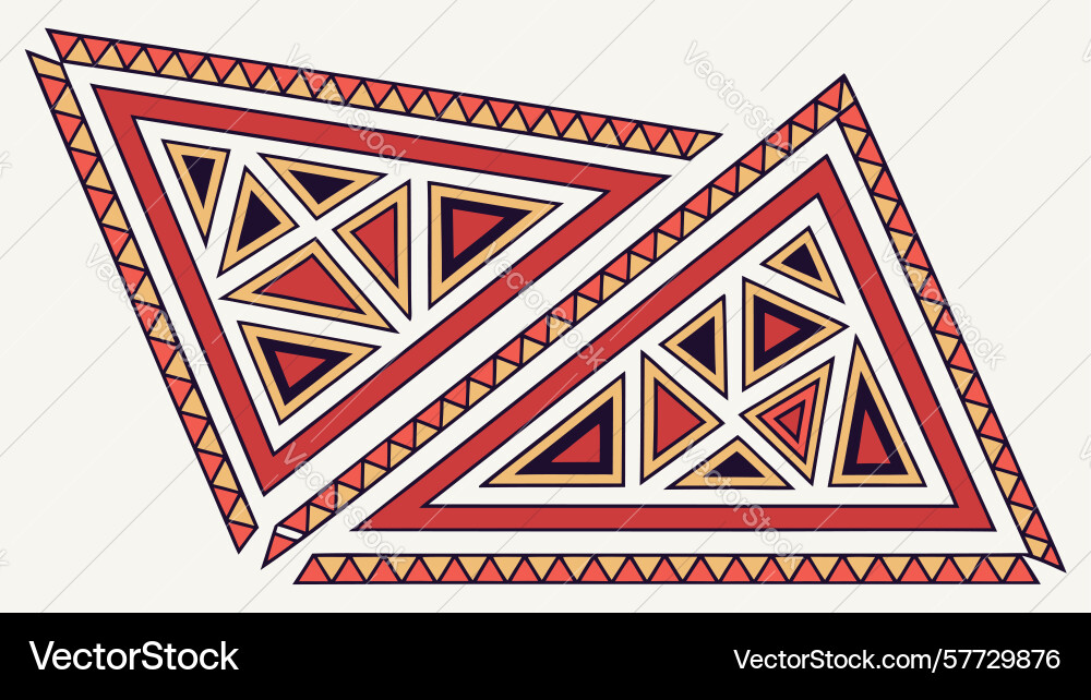 Intricate geometric triangular pattern art design vector image