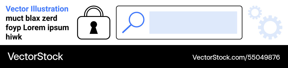 Secure search feature with magnifying glass Secure search feature with magnifying glass vector image