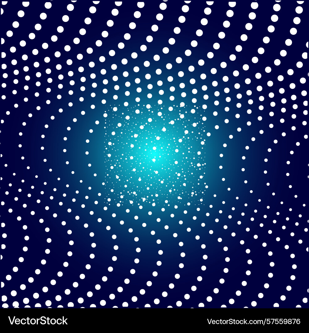 Swirl dot space abstract background square vector image