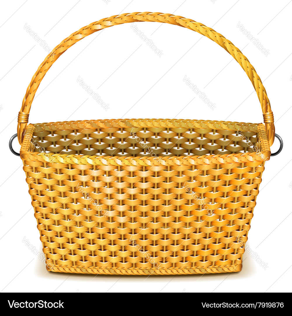Wicker basket Royalty Free Vector Image - VectorStock