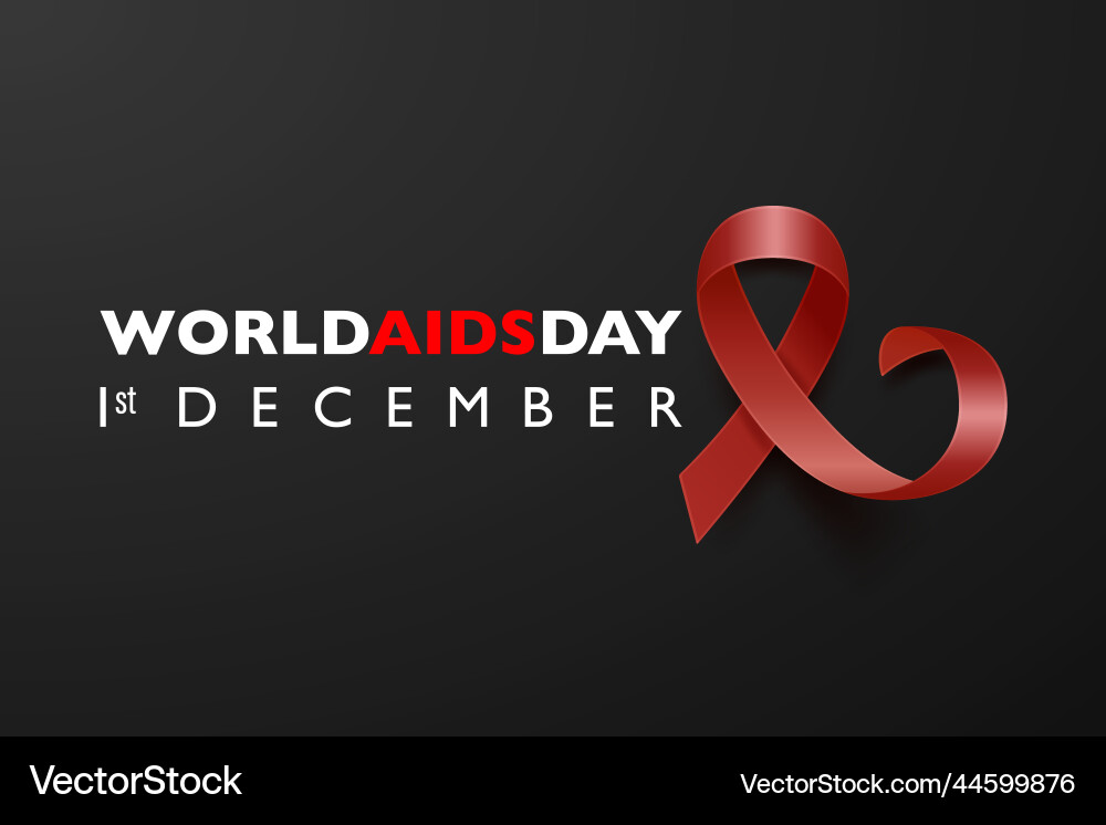 World aids day banner - awareness red silk World aids day banner - awareness red silk vector image