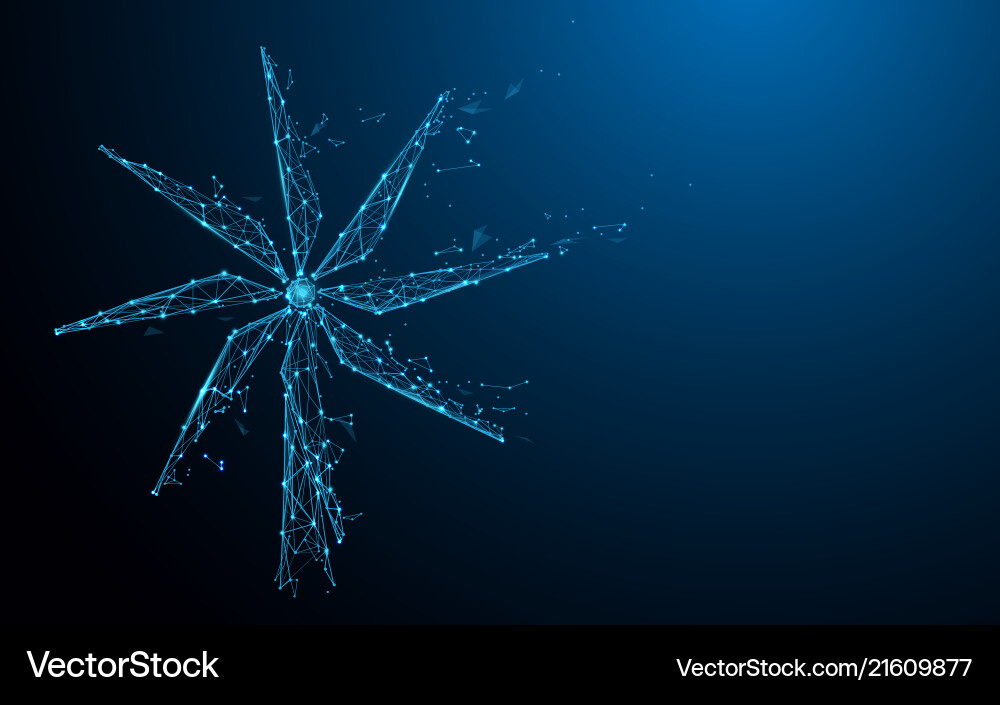 Abstract Wind Energy Particle Lines Vector Image
