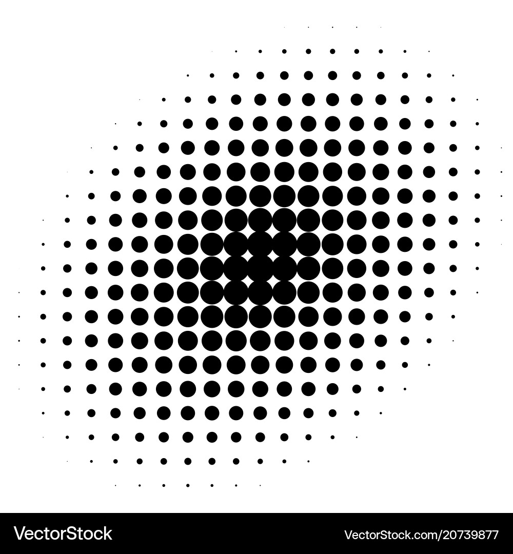 Circle in halftone dot pattern Circle in halftone dot pattern vector image