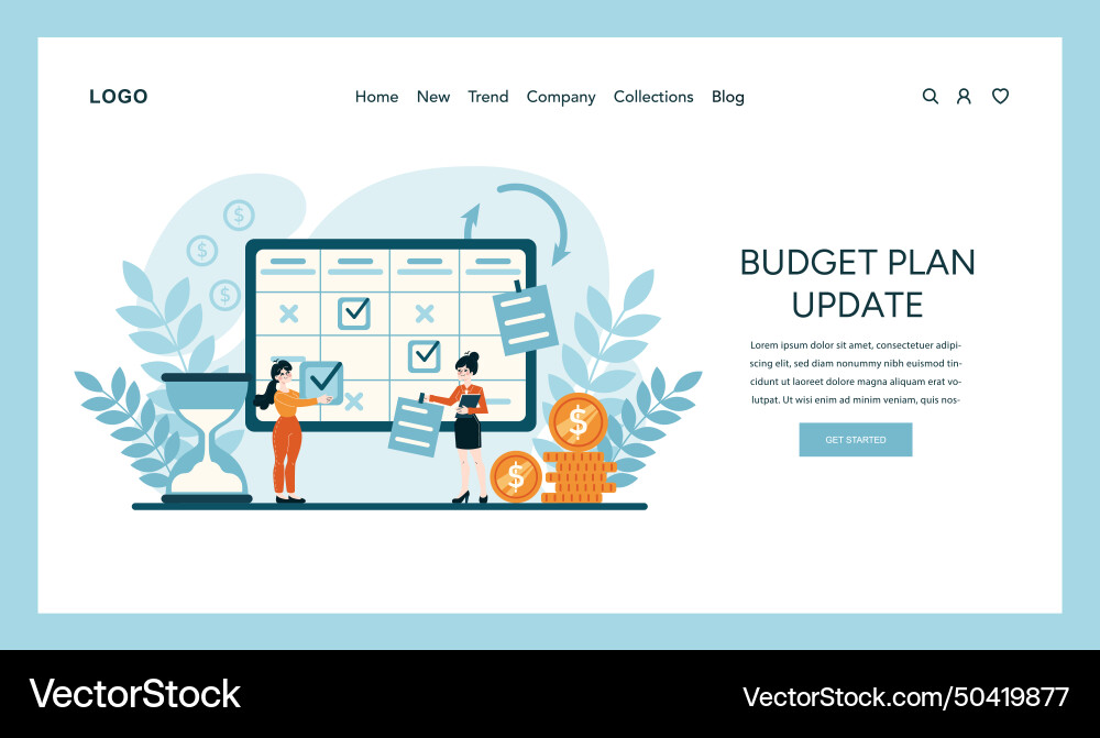 Dynamic adaptation and realignment of fiscal Vector Image