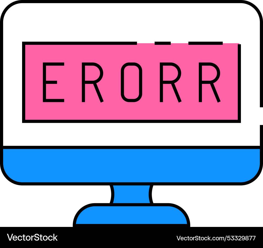 Error operating system icon color vector image