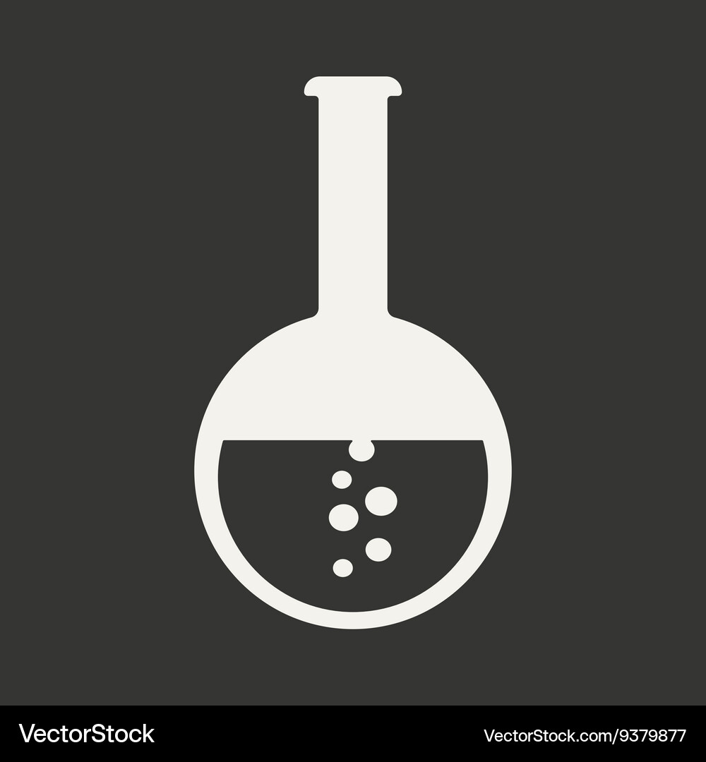 Flat in black and white mobile application flask Vector Image